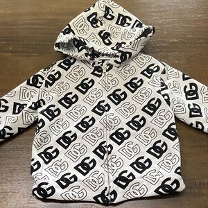Dolce & Gabbana Kids Black and White Logo Hoodie